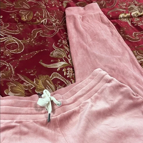 J. Crew Pink Velour Track Pants - Picture 2 of 4